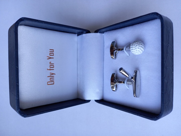 Spinki do mankietów Zestaw do Golfa Kij Putter Piłka HPC dla golfisty +Etui