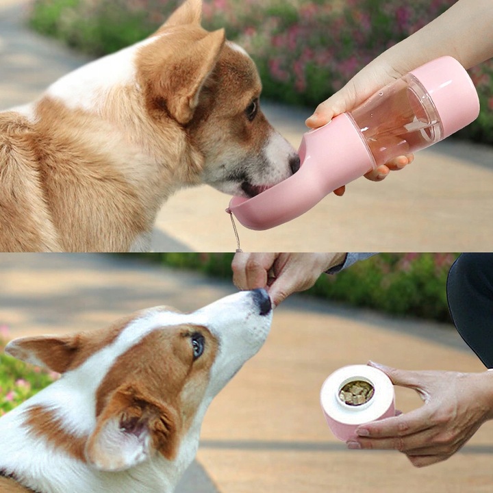 przenośna butelka na wodę i karmę jedzenie dla psa