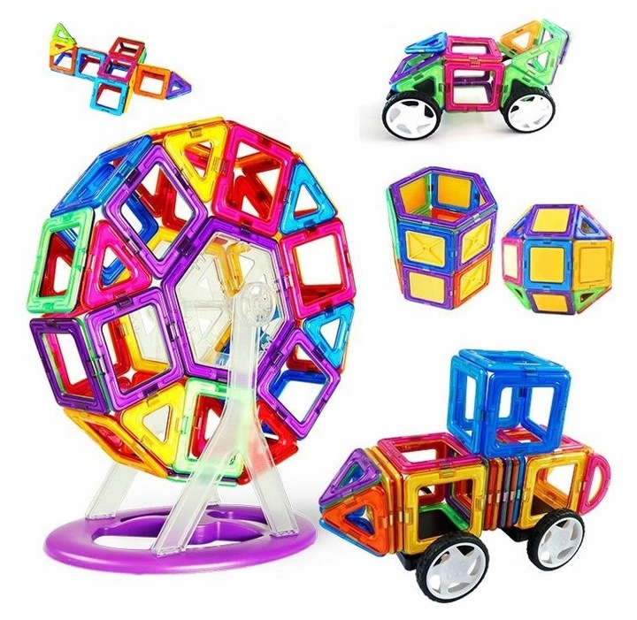 KLOCKI MAGNETYCZNE PANELE NEODYMOWE 76 EL ZESTAW