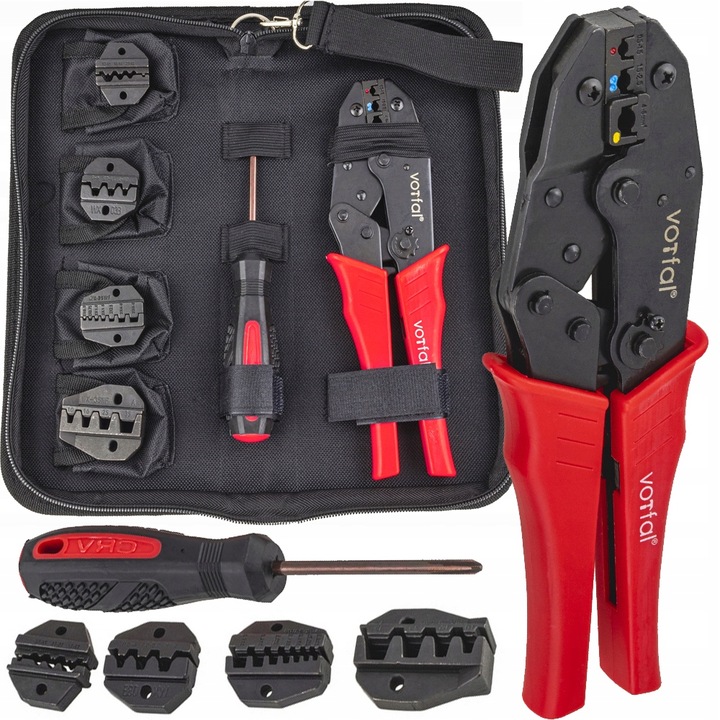 ZACISKARKA PRASKA DO KOŃCÓWEK KABLI KONEKTORÓW 5 MATRYC 0,5 mm² - 35