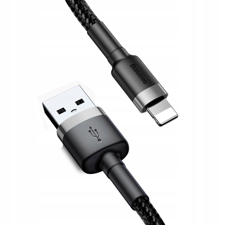 BASEUS KABEL USB LIGHTNING DO IPHONE 2.4A MOCNY W OPLOCIE 0,5M
