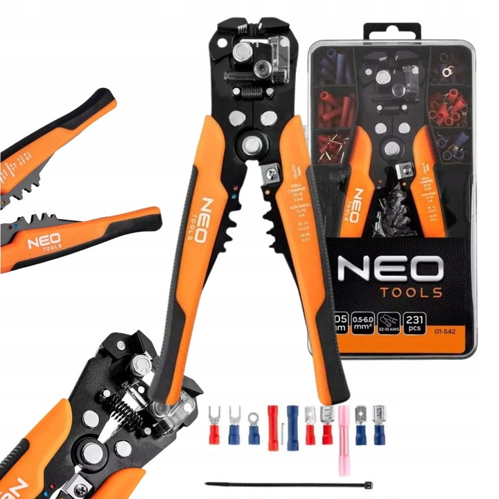 NEO TOOLS Automatyczny Ściągacz Izolacji 200mm + Konektory