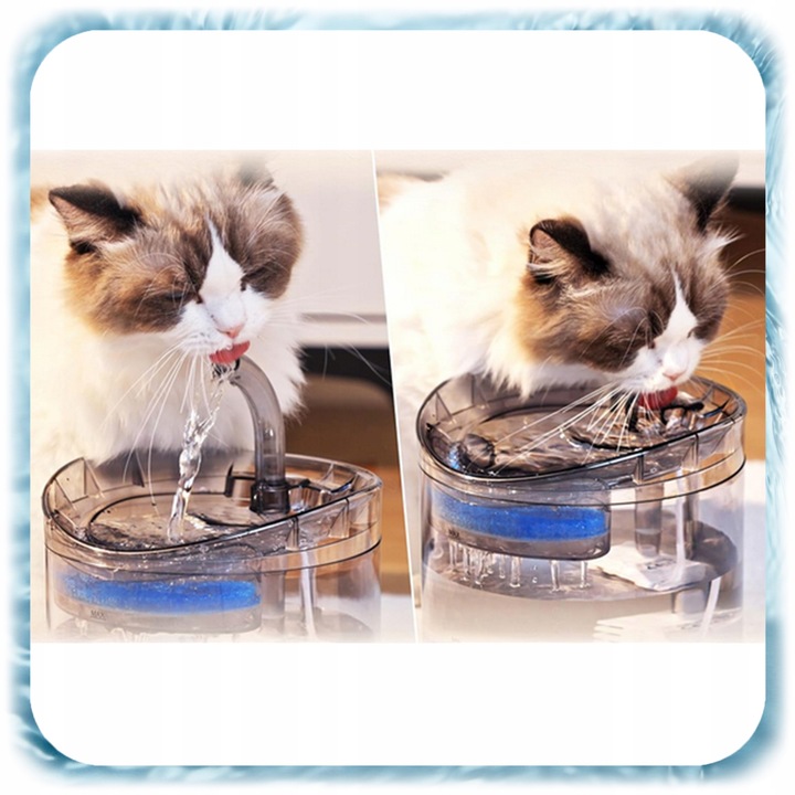 POIDEŁKO FONTANNA DLA KOTA PSA Poidło Automatyczne Miska 1,8L + Filtr