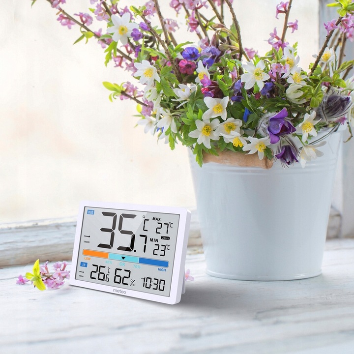 STACJA POGODY POGODOWA CYFROWA TERMOMETR WILGOTNOŚCIOMIERZ ZEGAR