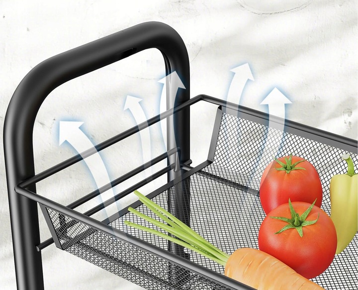 MOBILNY REGAŁ KUCHENNY ŁAZIENKOWY STOLIK NA KÓŁKACH METALOWY WÓZEK 4