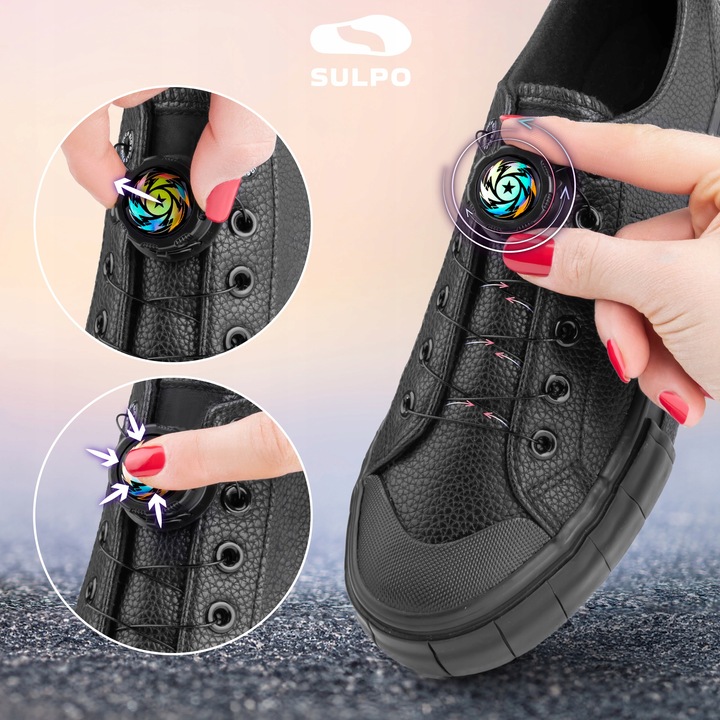 Automatyczne sznurówki linki BEZ WIĄZANIA z obrotowym systemem BOA