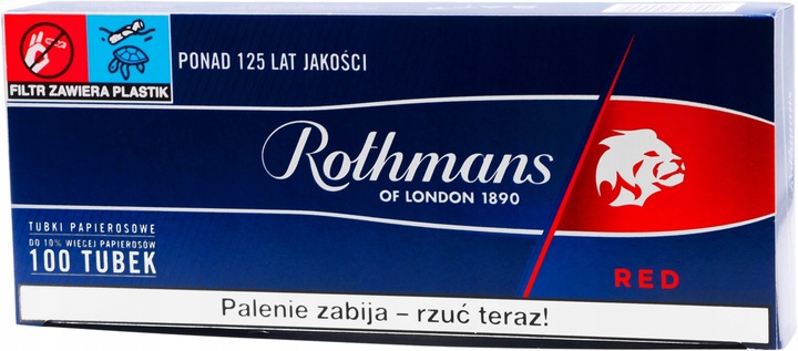 Gilzy papierosowe ROTHMANS RED 100sztX10