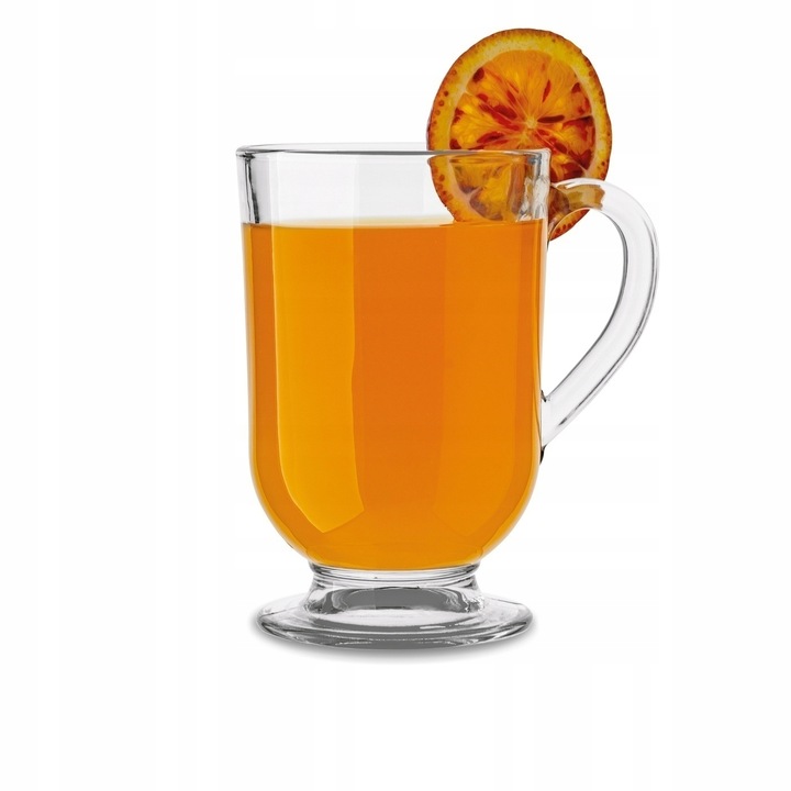 SZKLANKI do KAWY KUBEK z Uchem WYSOKIE Szklane Tadar Latte Mocha 6x300 ml