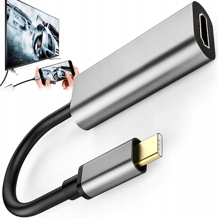 ADAPTER PRZEJŚCIÓWKA KABEL USB-C - HDMI FULL HD 4K