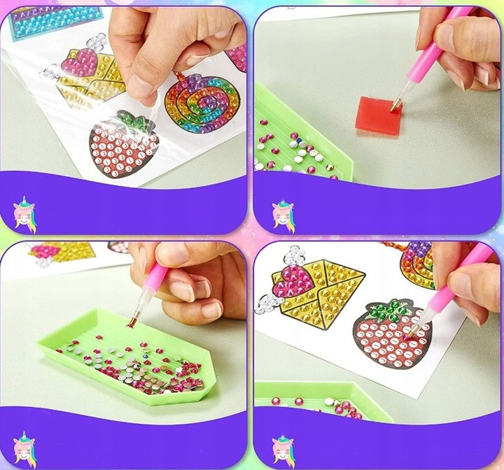 PAMIĘTNIK JEDNOROŻEC+ HAFT DIAMENTOWY DŁUGOPIS NOTESIK UNICORN SZKOLNY