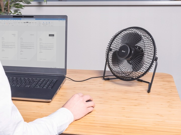 WENTYLATOR BIURKOWY WIATRAK USB STOŁOWY DOM BIURO