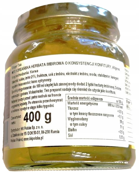 HERBATA IMBIROWA KOREAŃSKA (Ginger) 400g ALLGROO