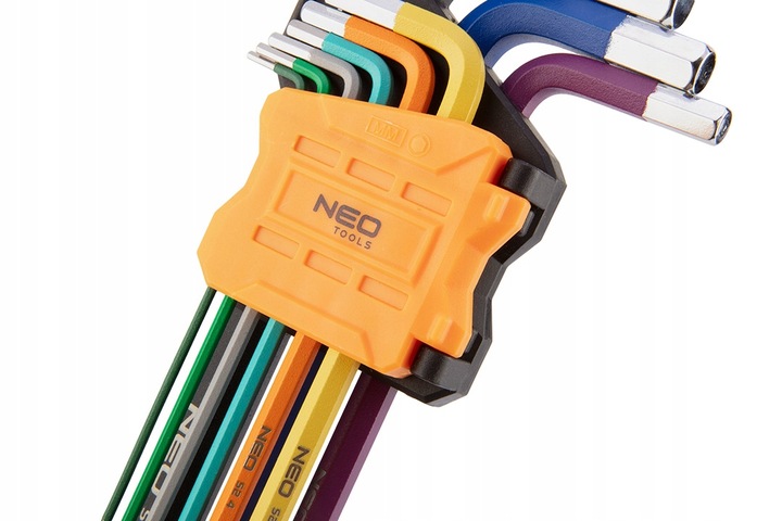 NEO TOOLS Długie Kolorowe Klucze IMBUSOWE I TORX 18 szt. IMBUSY