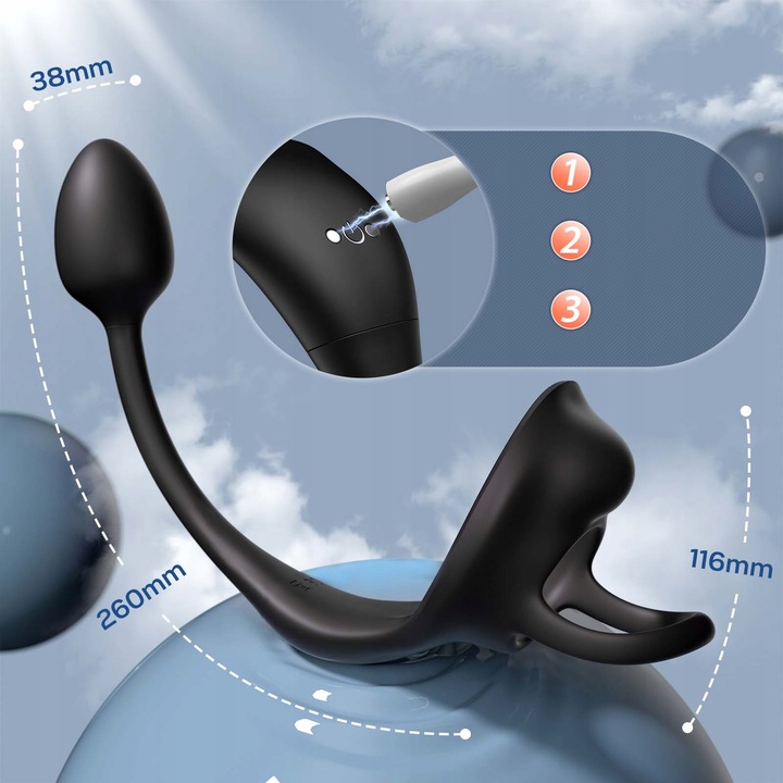 Męski masażer prostaty APP Pierścień wibrujący