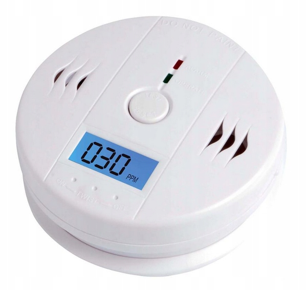 Czujnik czadu i dymu detektor tlenku węgla CO BEZPRZEWODOWY LCD GŁOŚNY