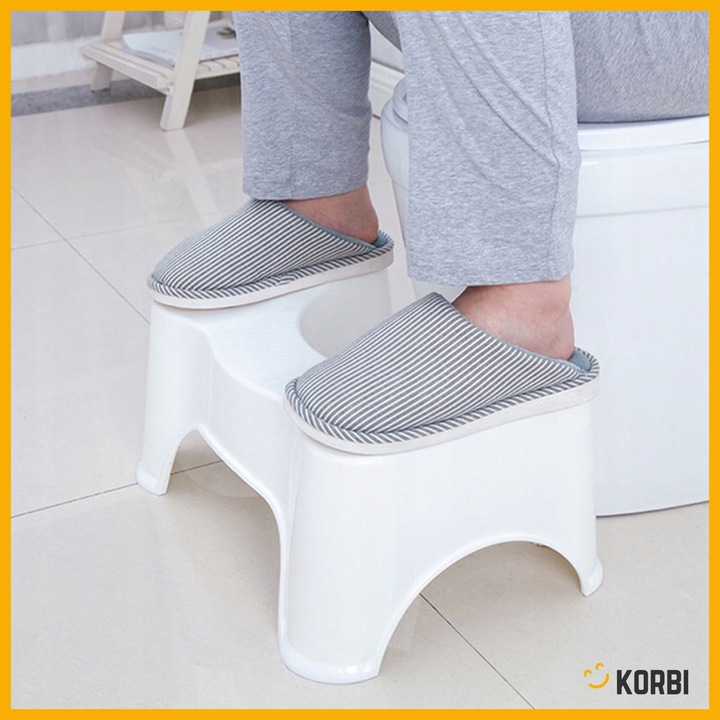 PODNÓŻEK TOALETOWY PODEST ŁAZIENKOWY TABORET BIAŁY