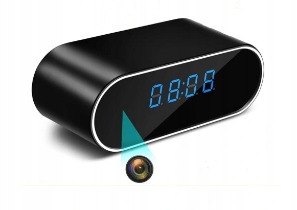 MINI KAMERA SZPIEGOWSKA UKRYTA BUDZIK ZEGAR WIFI FULL HD PODGLĄD NA