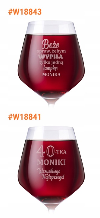 Kieliszek do Wina Krosno Prezent na Urodziny 18-99 Elegancki Duży 860 ml
