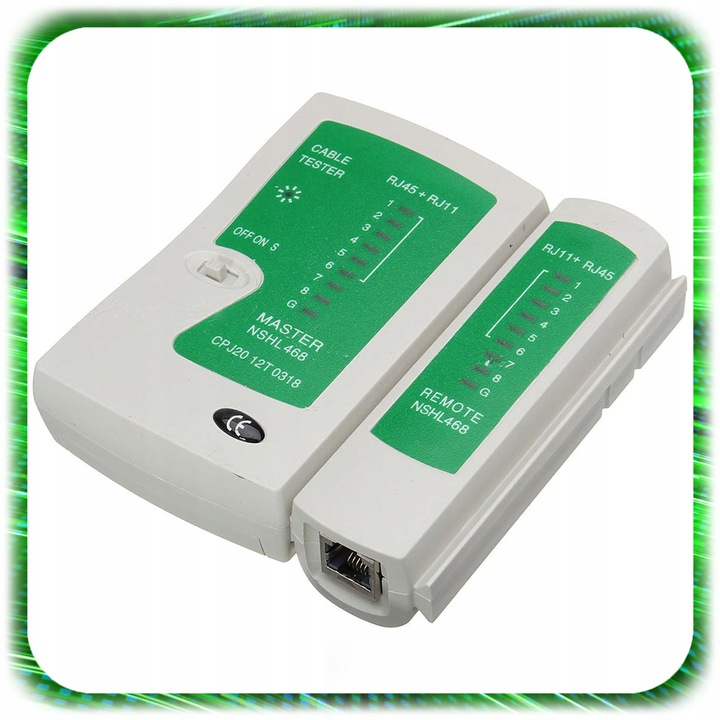 TESTER KABLI SIECIOWYCH RJ45 Przewodów Zaciskarka ZESTAW Sieci LAN ŚCIĄGACZ