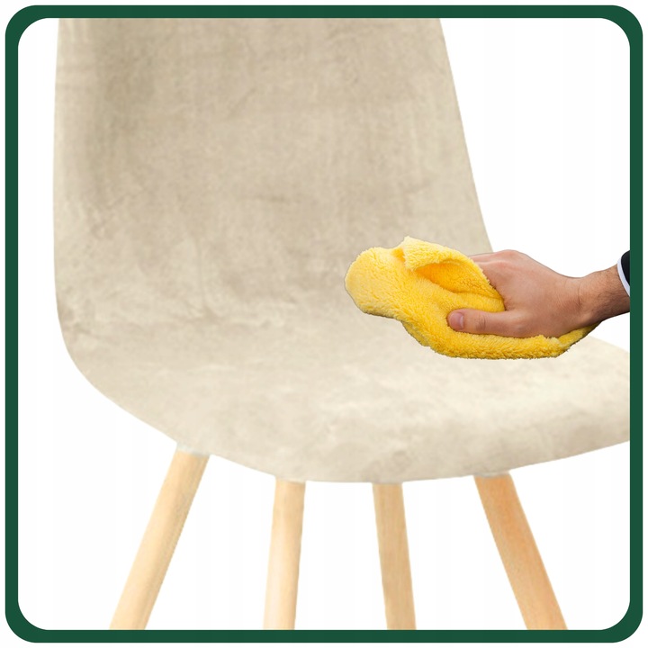 POKROWIEC NA KRZESŁO SKANDYNAWSKIE KASZMIROWY BEŻ WELUR ELASTYCZNY GRUBY