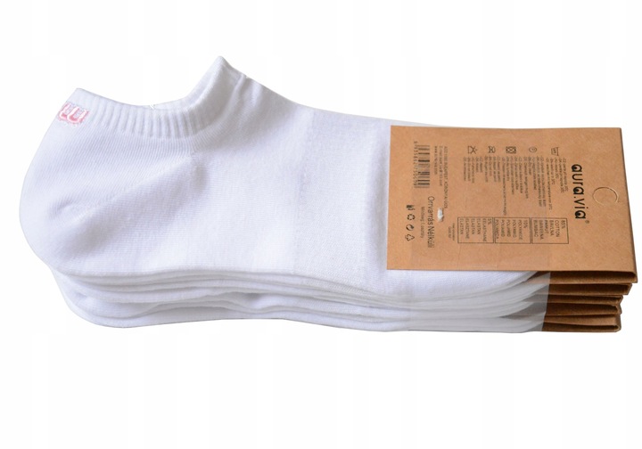 stopki bawełna aura.via 38-41 zestaw 5 PAR czarne