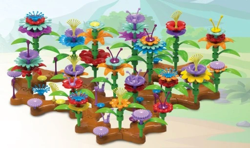OGRÓD KREATYWNY KWIATY UKŁADANKA KLOCKI 148 SZT.