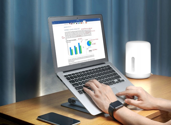 MOZOS ALUMINIOWA PODSTAWKA DO LAPTOPA STOJAK STOLIK UCHWYT POD KOMPUTER