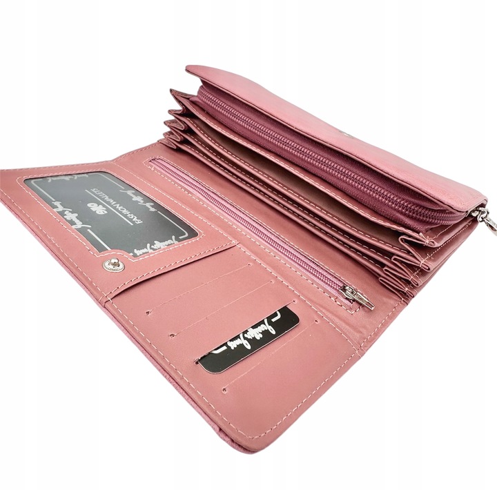 PORTFEL DAMSKI DUŻY SKÓRZANY PREZENT RÓŻOWY JENNIFER JONES MEDIUM