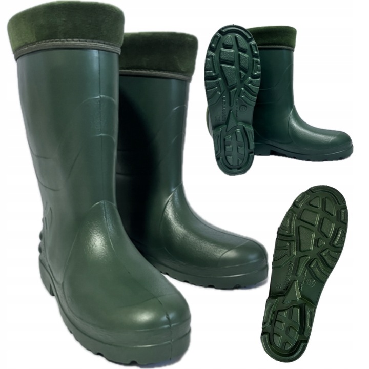 Kalosze damskie ocieplane gumowce lekkie wkładka piankowe gumiaki