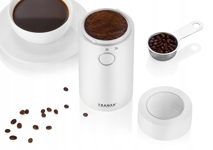 MŁYNEK do mielenia kawy elektryczny OSTRZA ZE STALI NIERDZEWNEJ BIAŁY