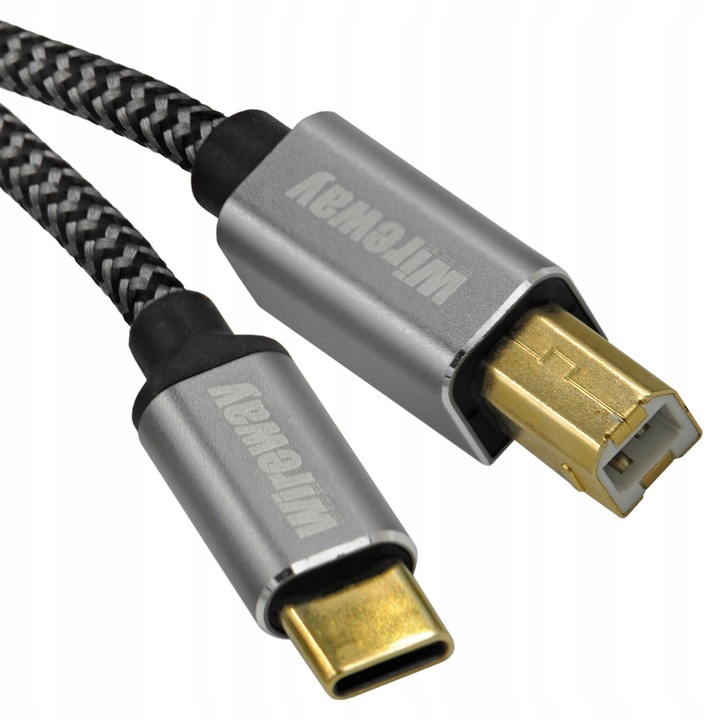KABEL PRZEWÓD USB 2.0 USB-B DO USB-C DO DRUKARKI OPLOT WIREWAY WW332101 1m