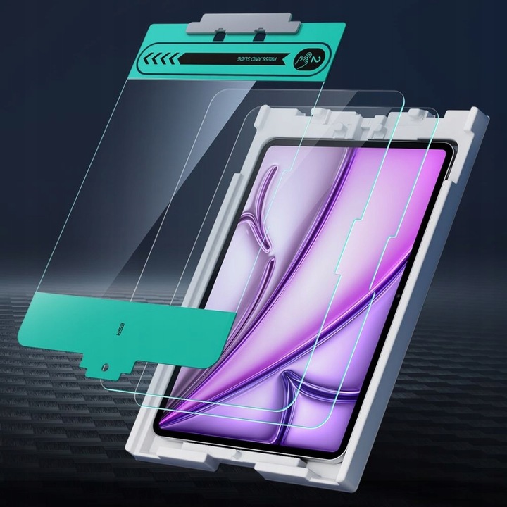 Szkło hartowane z aplikatorem do tabletu iPad Air 11 6 gen 2024, ESR 2szt