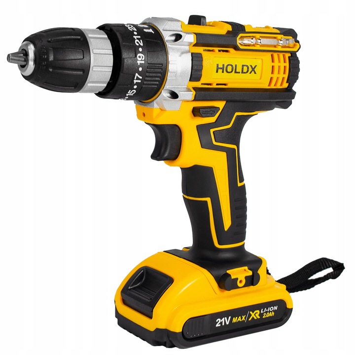 WIERTARKO WKRĘTARKA UDAROWA HOLDX DUŻY ZESTAW NARZĘDZI 2x AKU BITY