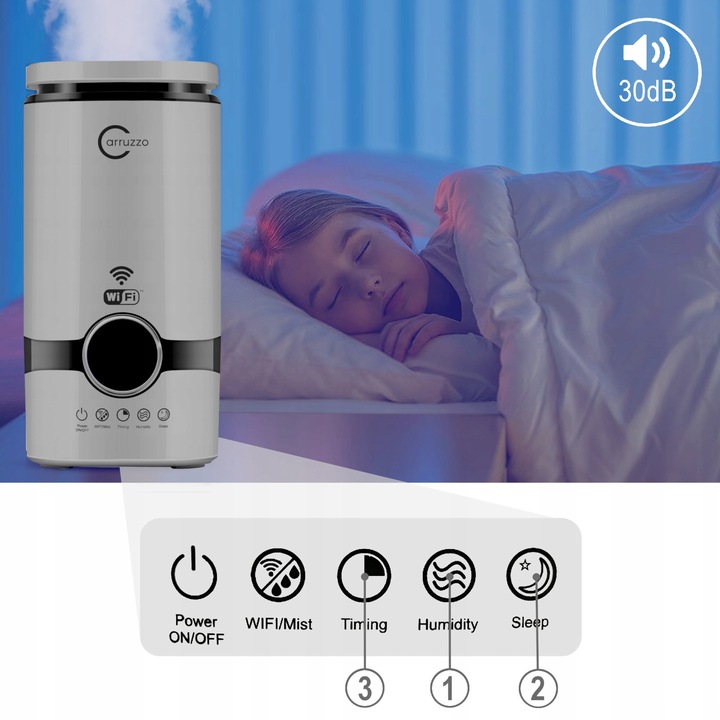 Nawilżacz powietrza SMART HOME+ WIFI automatyczny AROMATERAPIA OLEJKI