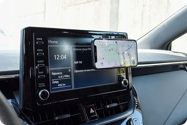 UCHWYT MAGNETYCZNY SAMOCHODOWY Z PRZYSSAWKĄ MAGSAFE QI INDUKCYJNY 15W