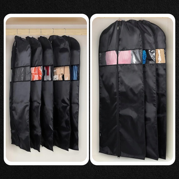 5X POKROWIEC NA ODZIEŻ UBRANIA KURTKĘ GARNITUR KOSZULĘ DUŻY 100 CM