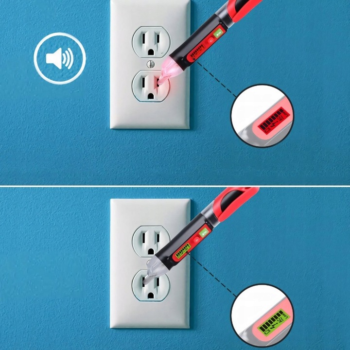 TESTER PRÓBNIK NAPIĘCIA ELEKTRYCZNEGO OBWODU CZUŁY BEZDOTYKOWY AC