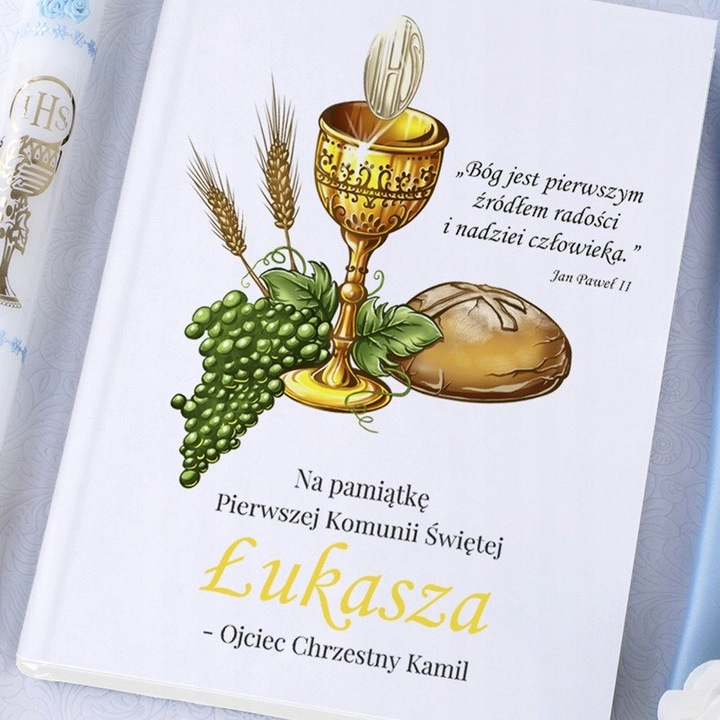 Biblia- Pamiątka I Komunii Świętej z Twoją okładką