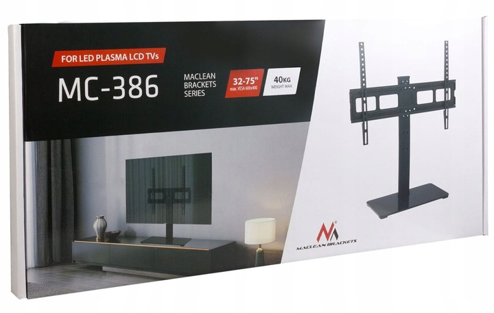 Uniwersalny stojak na telewizor do 40kg, 32-75". Maclean MC-386