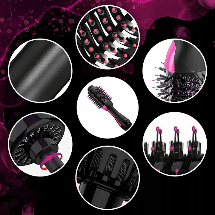 Duża Szczotka Suszarka Lokówka Prostownica Do Stylizacji Włosów 4w1