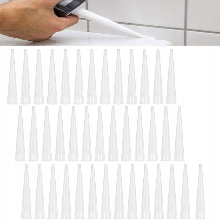 Aplikator Końcówka do Silikonu Kleju Akrylu Kartuszy Pistoletu 50