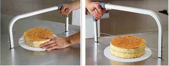 NÓŻ DO CIĘCIA TORTU CIASTA BISZKOPTU STRUNA 3 REGULOWANE OSTRZA