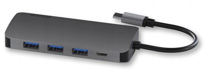 Hub Usb C 8w1 Stacja Dokująca 100W HDMI 4K 60Hz 3xUSB LAN SD DEKO BUSINESS