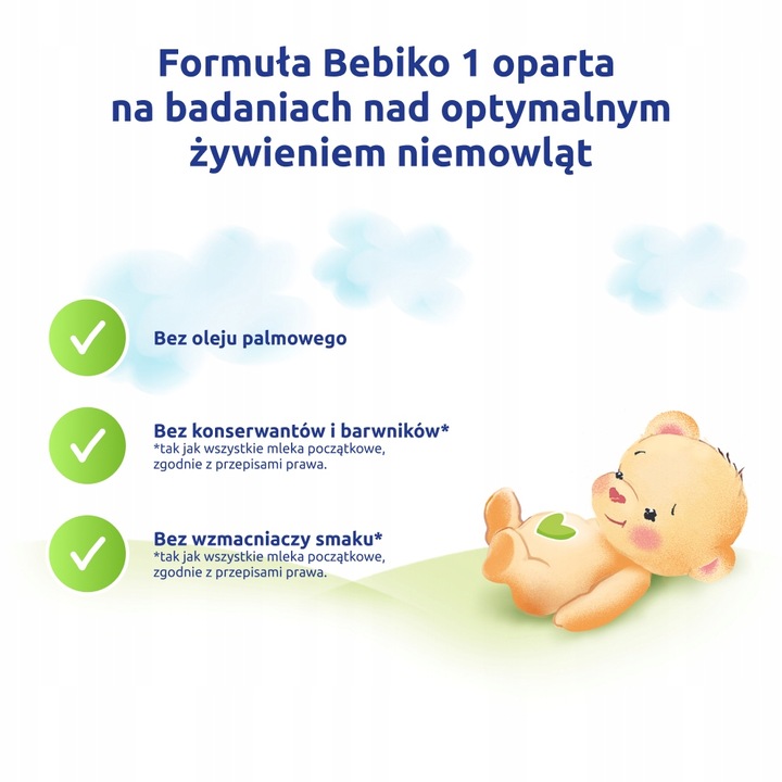 Bebiko 1 Mleko początkowe dla niemowląt 6 x 600g