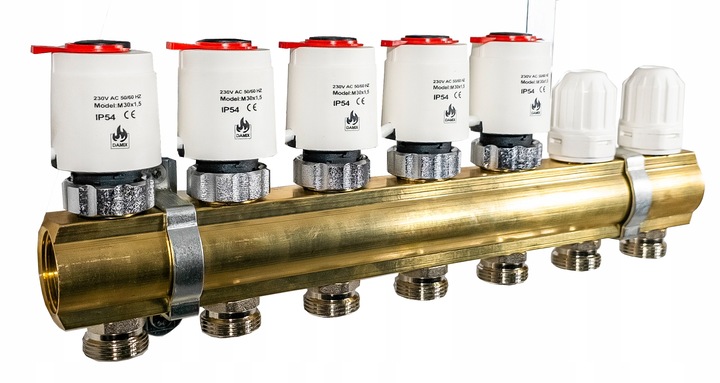 SIŁOWNIK TERMOELEKTRYCZNY DO ROZDZIELACZA ZAWORU GWINT M30 x 1,5 230V NC