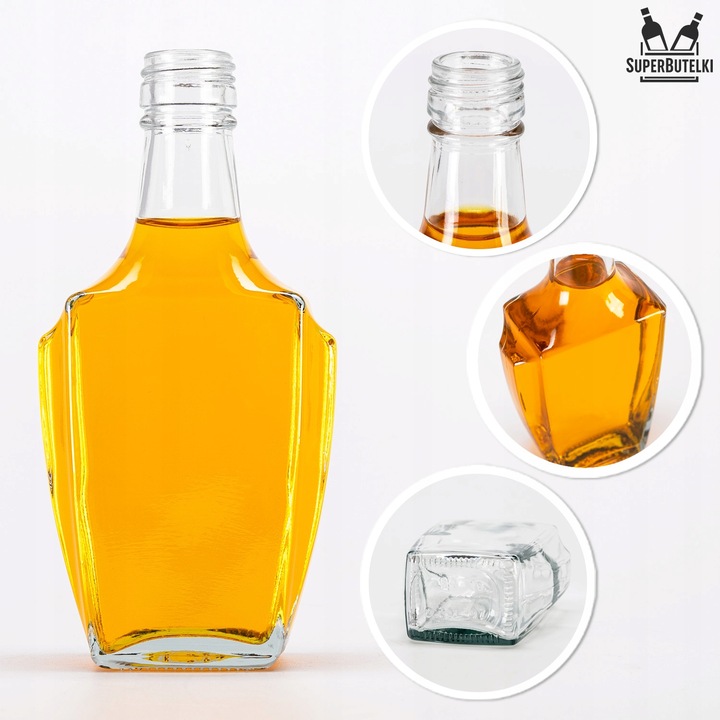10x Butelki szklane Bonaparte 250 ml na bimber wino NALEWKI WÓDKĘ SOK