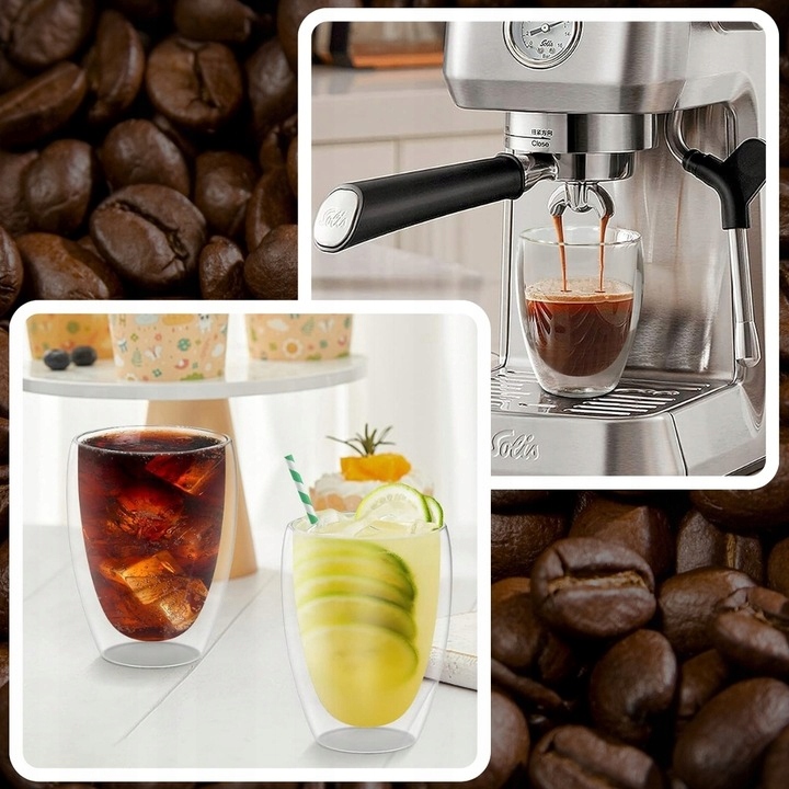 6x SZKLANKI TERMICZNE DO KAWY HERATY DRINKÓW WHISKEY 350ML MROŻONE LODY