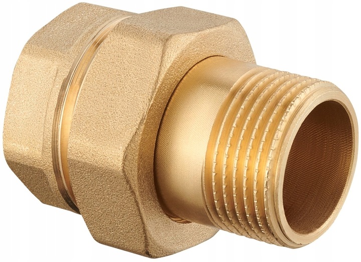 ŚRUBUNEK MOSIĘŻNY PROSTY 1" DN25 Z ORINGIEM USZCZELKĄ SOLIDNY WYSOKA