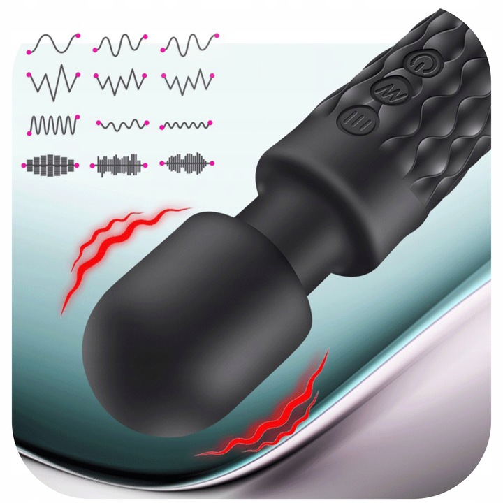 MASAŻER ŁECHTACZKI MOCNY WIBRATOR DO ORGAZMÓW MAGICZNA RÓŻDŻKA MAGIC WAND