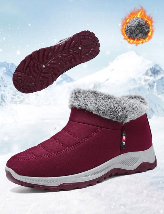 Moda lekkie ocieplane buty damska Sniegowce zimowe buty antypoślizgowy
